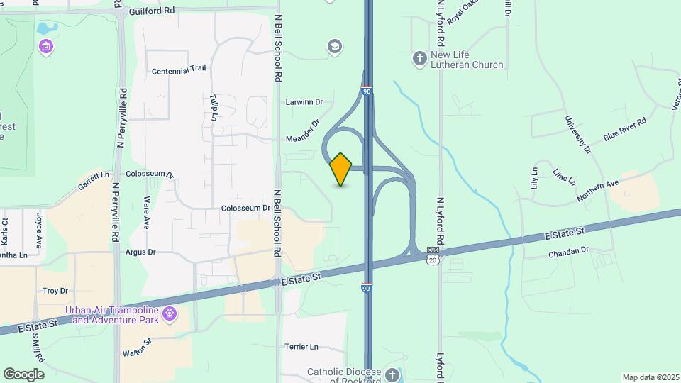 Furnished Studio-Rockford - I-90 Map and Location Details