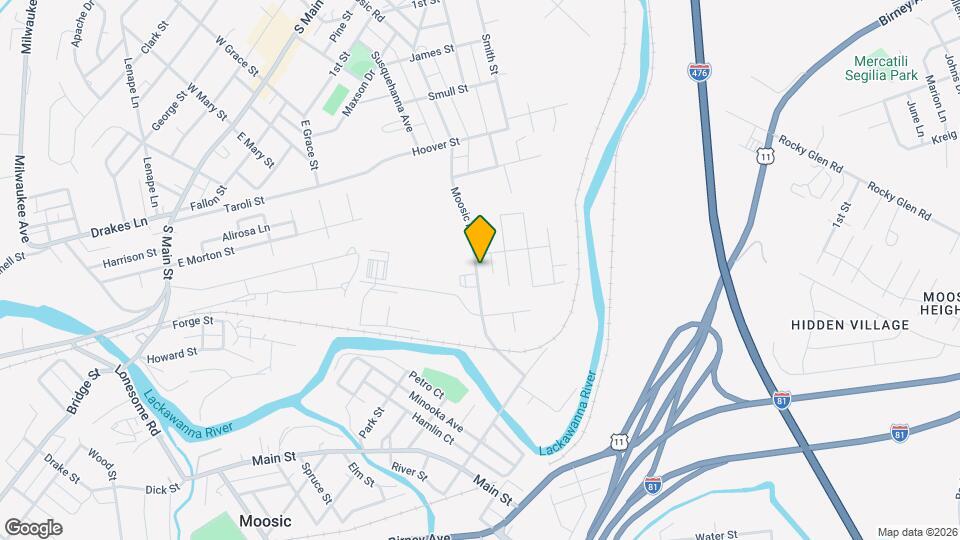 809 Moosic Rd Map and Location Details