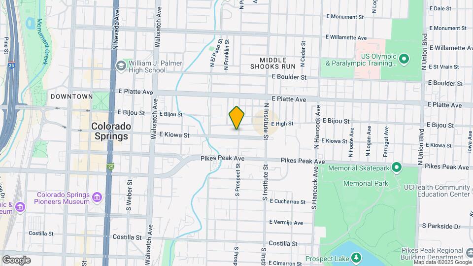 750 E Kiowa St Map and Location Details