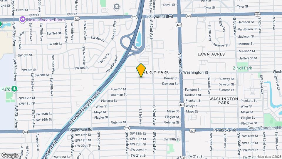 6240 Dewey St Map and Location Details