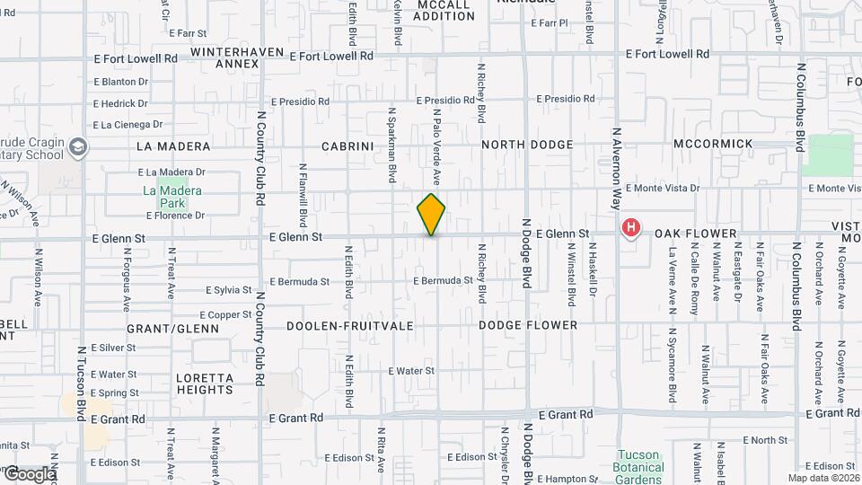 3460 E Glenn St Mapa y Detalles de la Ubicación
