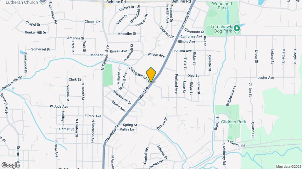 522 High School St Map and Location Details