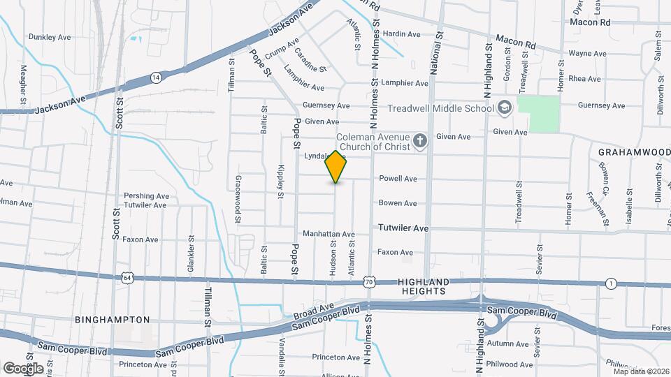 805 Hudson St Map and Location Details