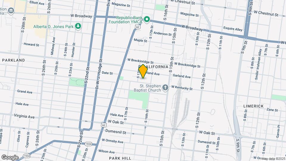 1625 W Kentucky St Map and Location Details