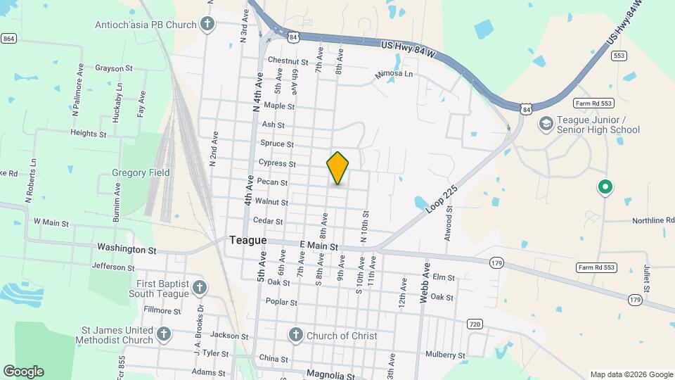 810 Pecan St Map and Location Details