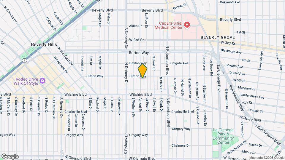 160 N Almont Dr Map and Location Details