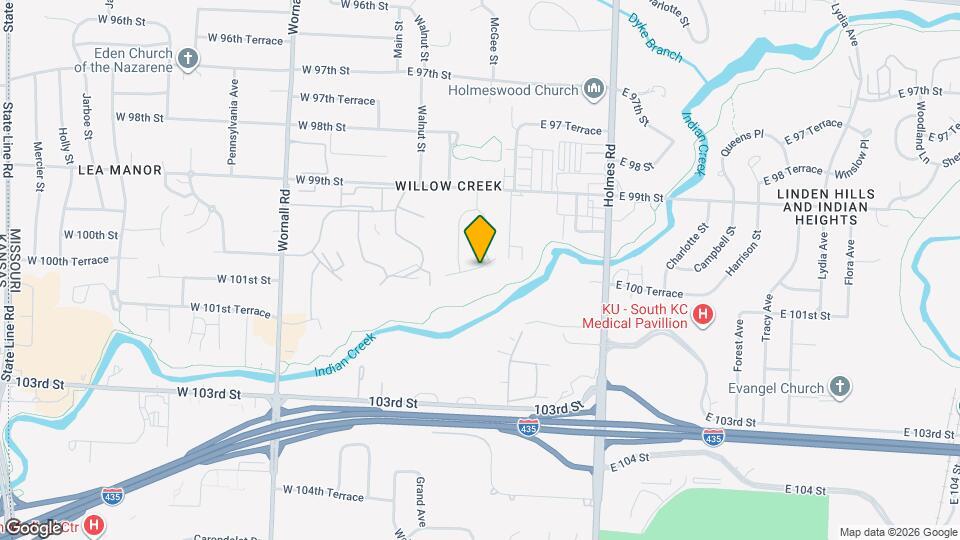 319 E 100th Ter Map and Location Details