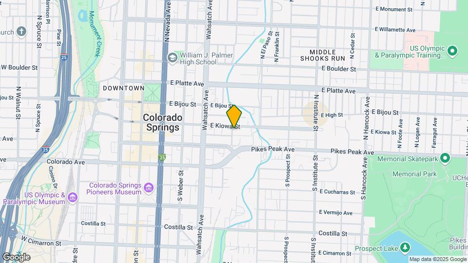 501 E Kiowa St Map and Location Details