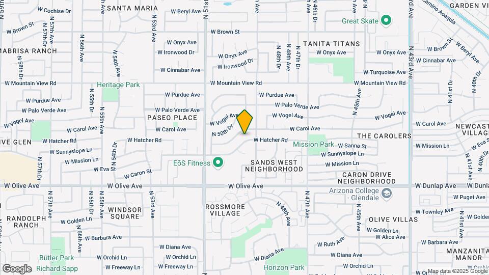 4922 W Hatcher Rd Map and Location Details