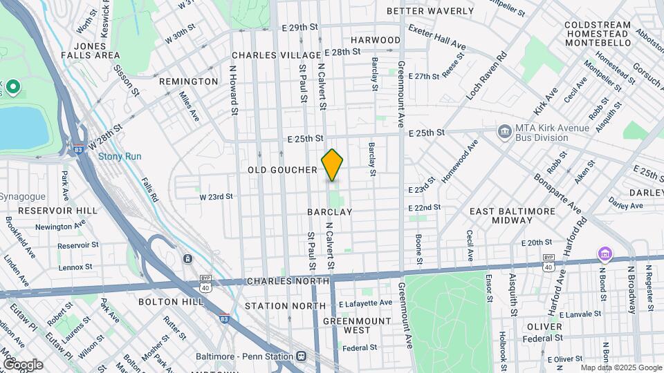 2303 N Calvert St Map and Location Details