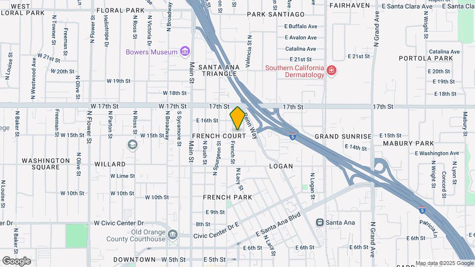 405 E 15th St Map and Location Details