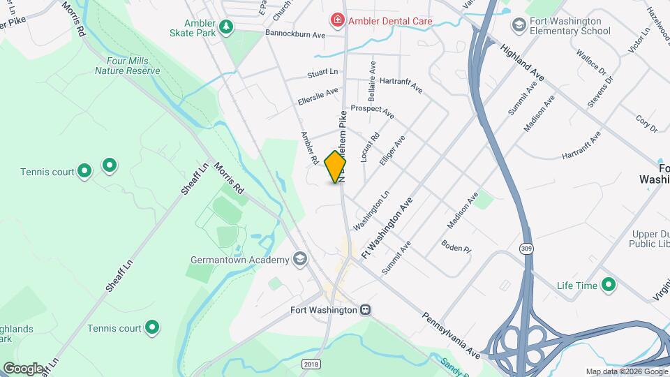 206 N Bethlehem Pike Map and Location Details