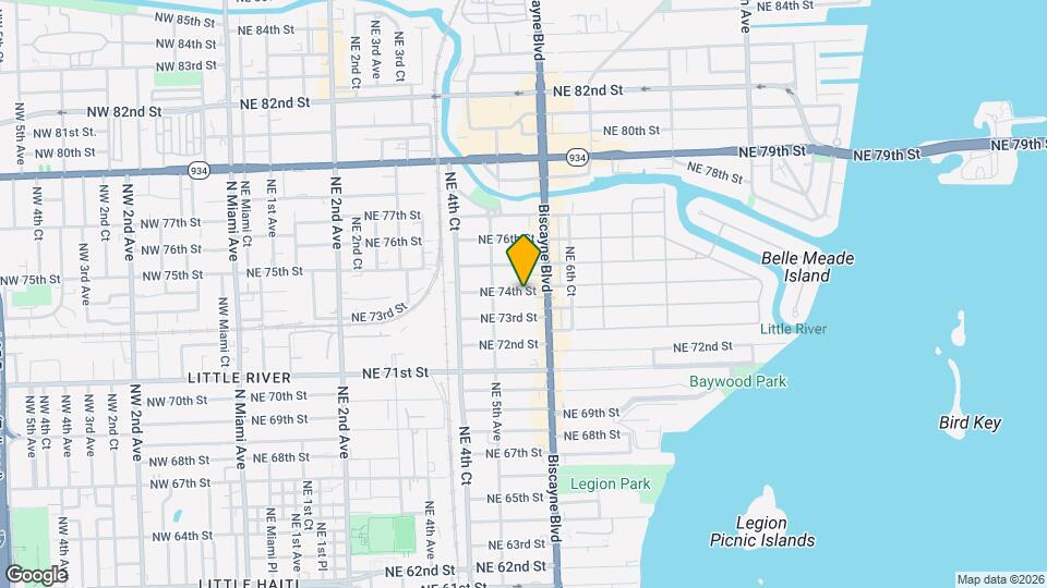 554 NE 74th St Map and Location Details