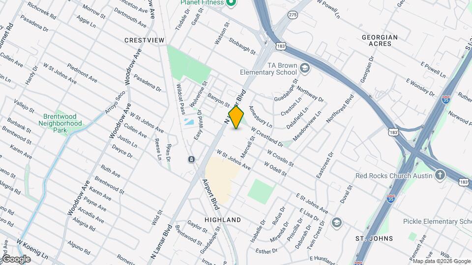 7401 N Lamar Blvd, Unit 125 Map and Location Details