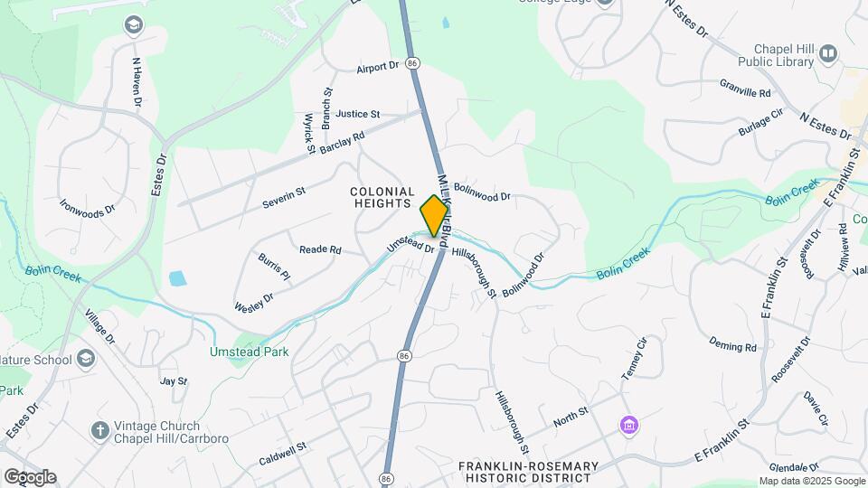 100 Umstead Dr Mapa y Detalles de la Ubicación