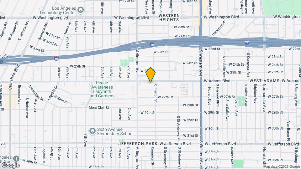 2234 W Adams Blvd Mapa y Detalles de la Ubicación