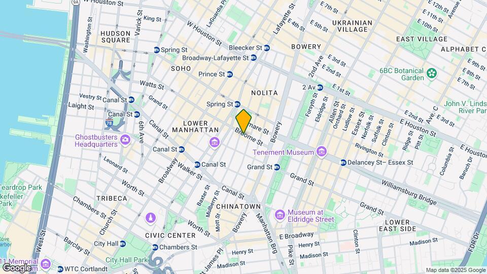 381 Broome St Map and Location Details