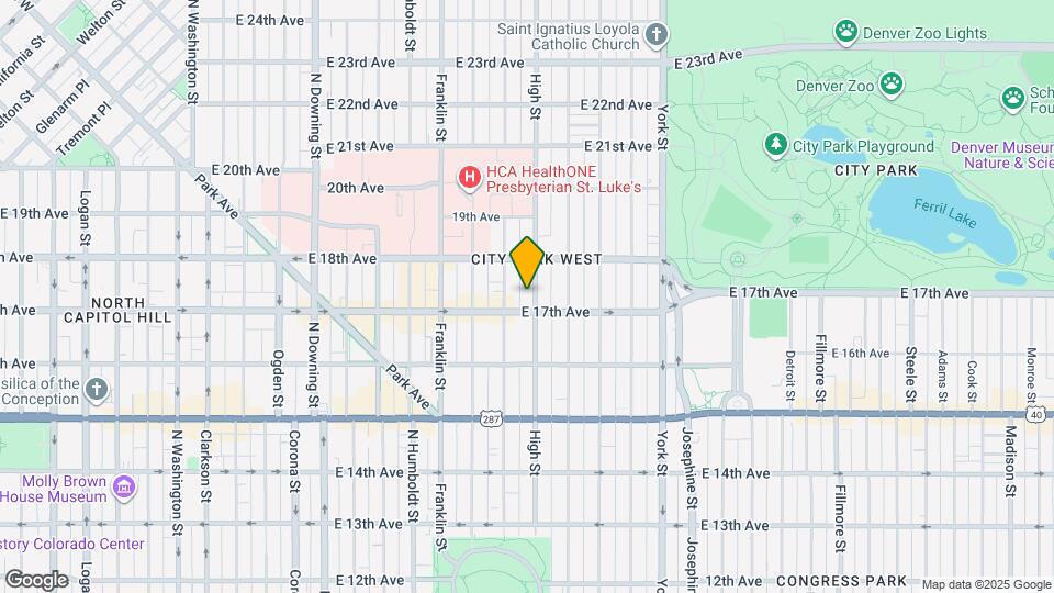 1721-1725 N High St Map and Location Details