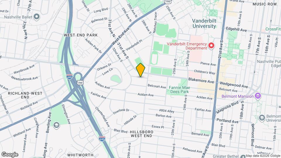 2809 Blakemore Ave Map and Location Details