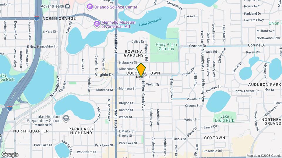 1332 N Fern Creek Ave Map and Location Details