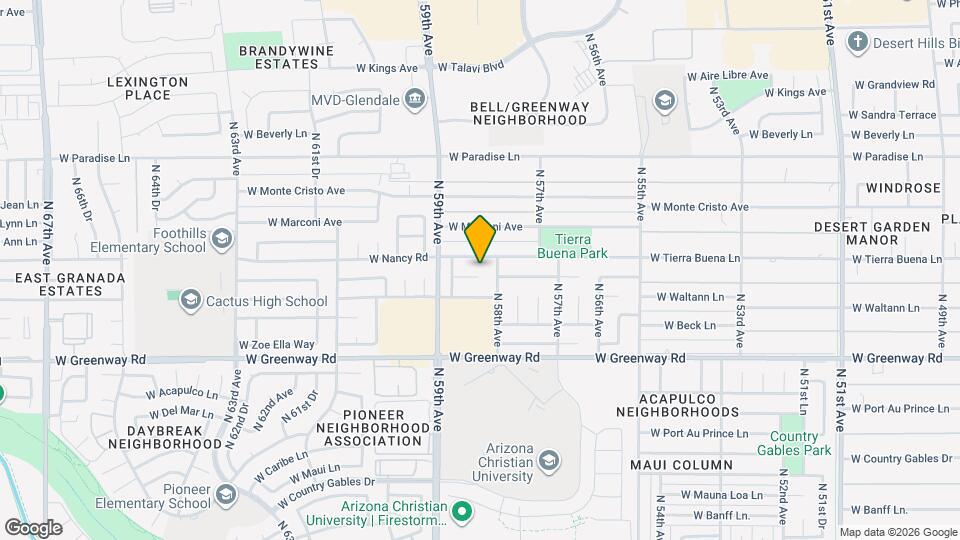 5816 W Carol Ann Way Map and Location Details