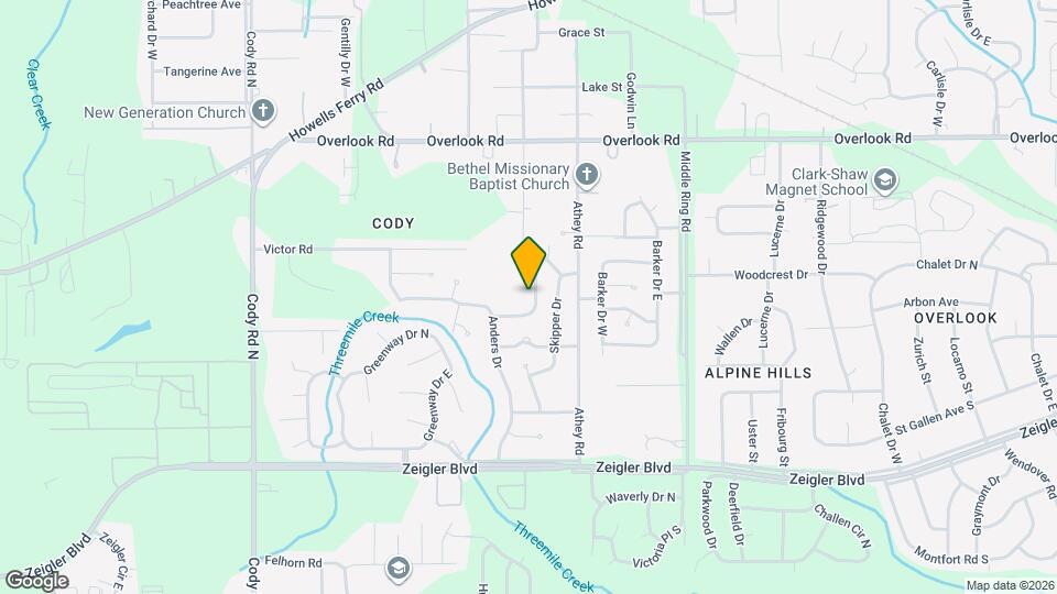 1257 Devander Dr E Map and Location Details