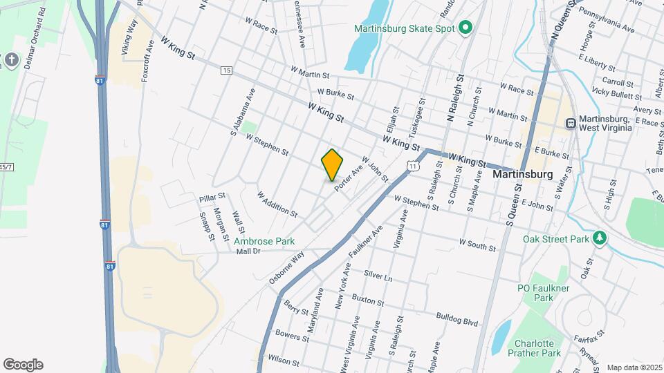 427 Porter Ave Map and Location Details