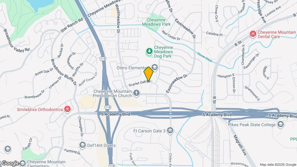 1095 Scarlet Oak Dr Map and Location Details