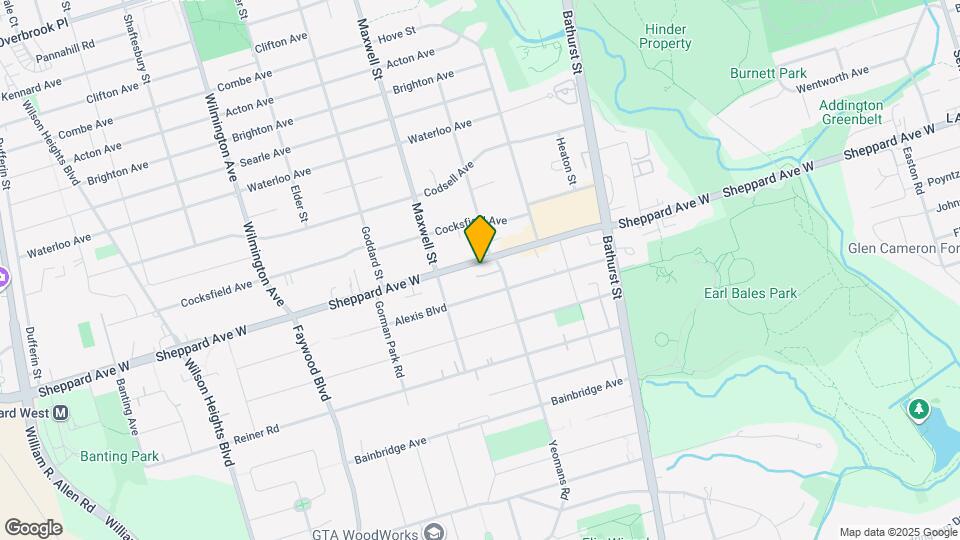 701 Sheppard Ave W Map and Location Details