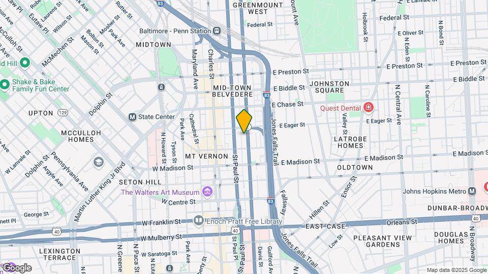 922 N Calvert St Map and Location Details