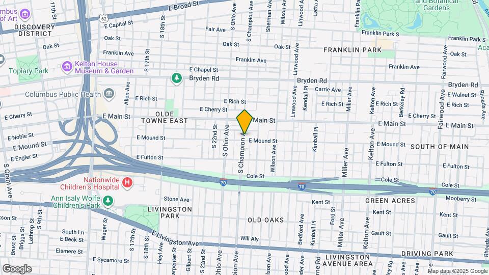 434 S Champion Ave Map and Location Details