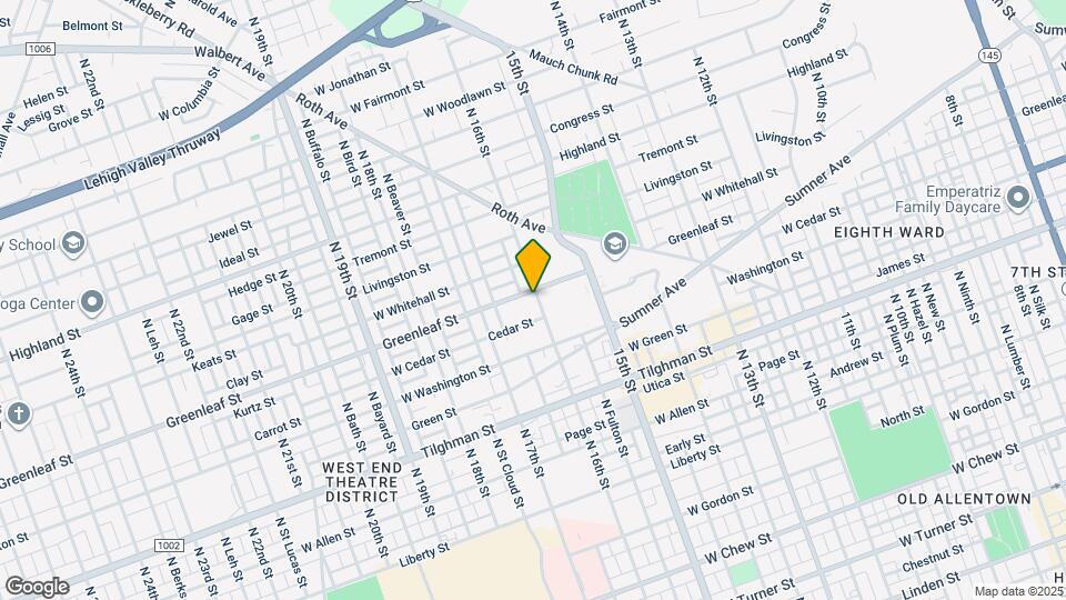 848 N 16th St, Unit #1 Map and Location Details