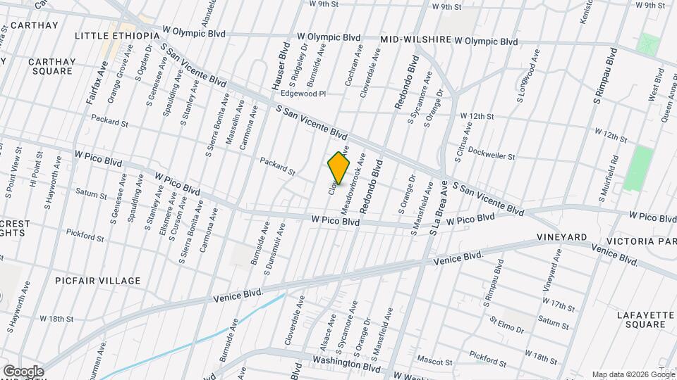 1332 S Cloverdale Ave, Unit 1332 Map and Location Details