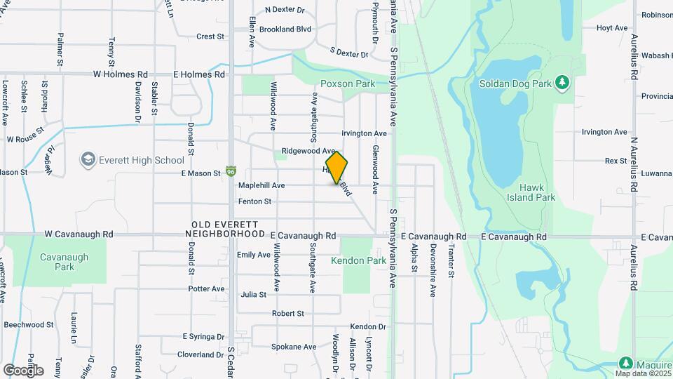 732 Maplehill Ave Map and Location Details