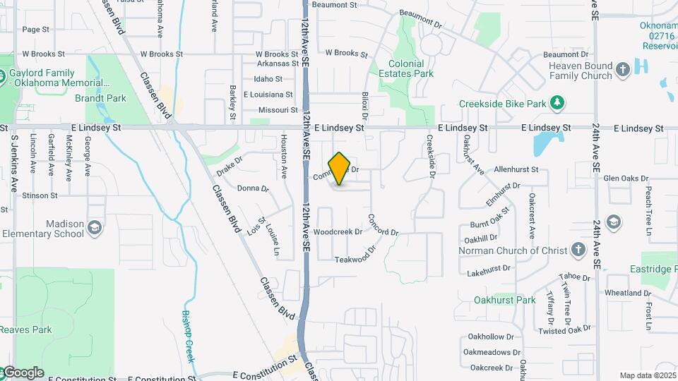 1327 Eastgate Dr Mapa y Detalles de la Ubicación