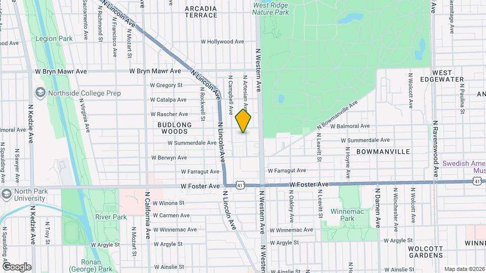 2437 W Balmoral Ave Map and Location Details