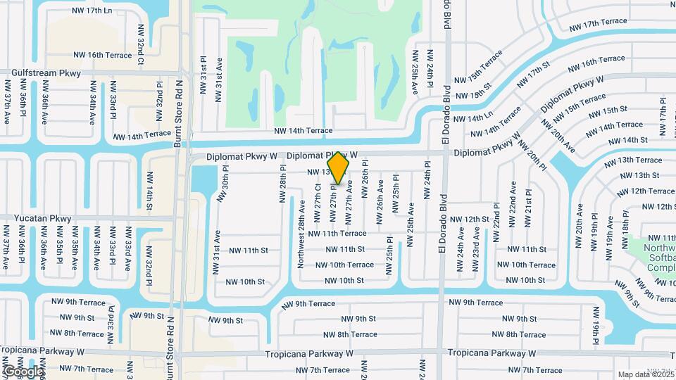 1155 NW 27th Pl Map and Location Details