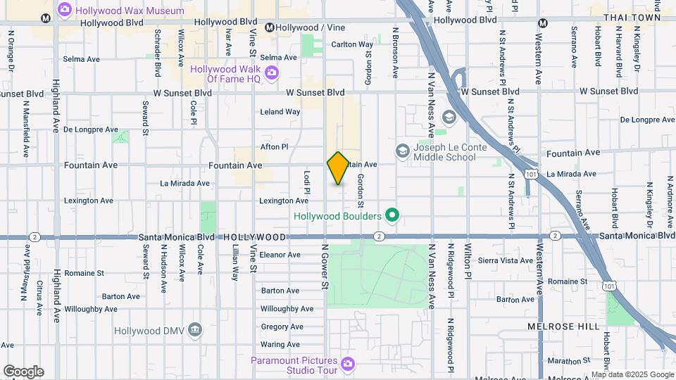 1219 N Beachwood Dr Map and Location Details