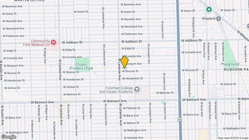 5140 W Roscoe St, Unit J05P Map and Location Details