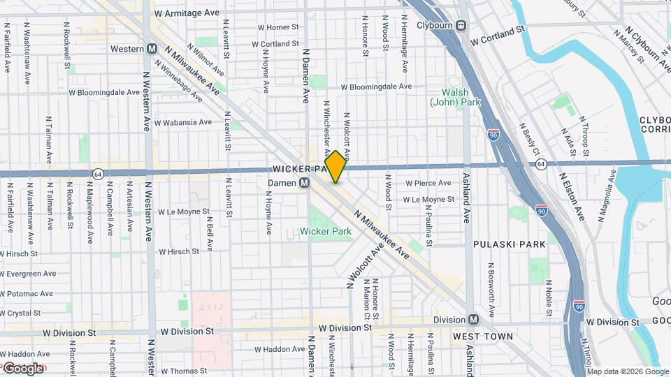 1539 N Milwaukee Ave Map and Location Details