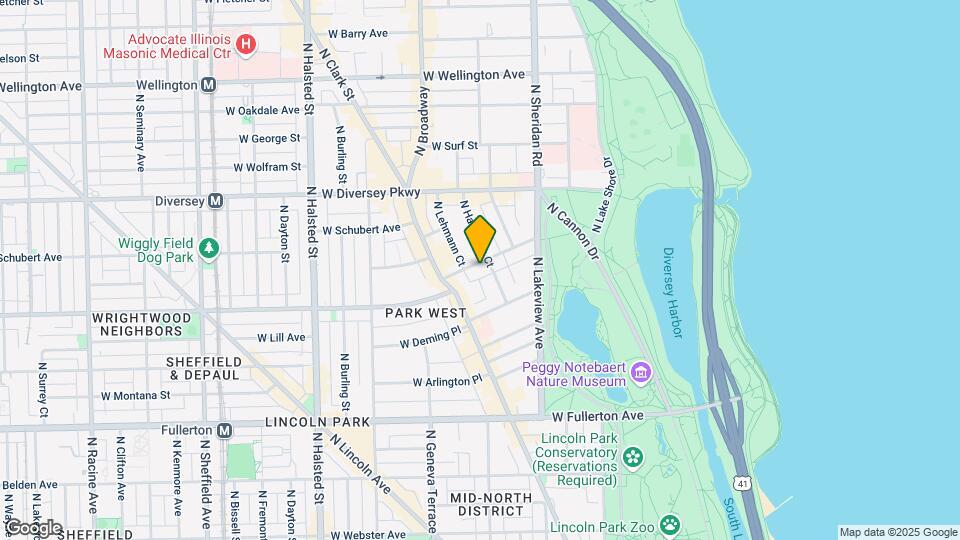 509 W Wrightwood Ave Map and Location Details