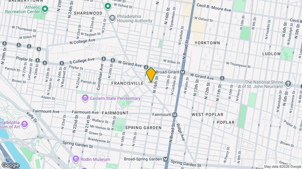 1619 Ogden St Map and Location Details