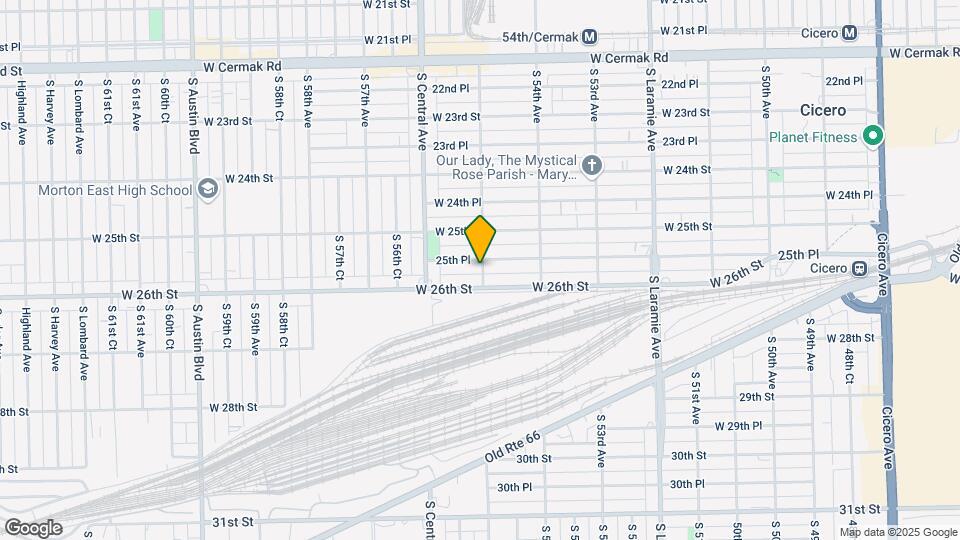 5501 W 25th Pl Map and Location Details