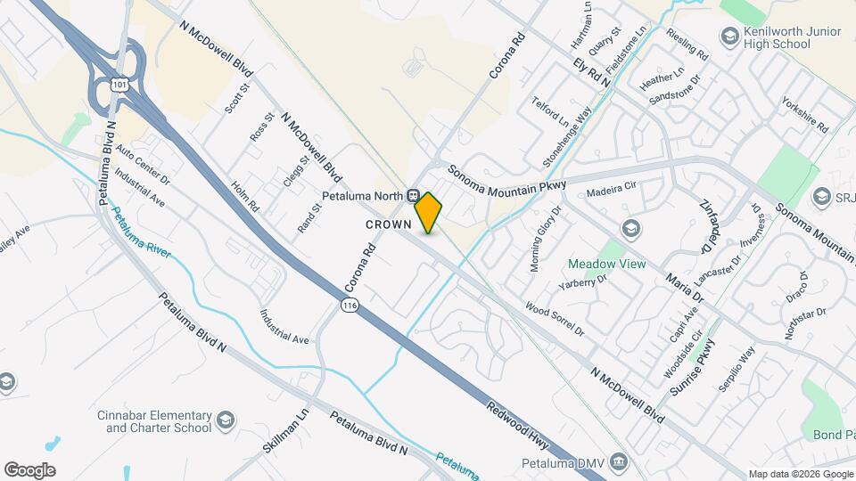 Meridian at Petaluma North Station Map and Location Details