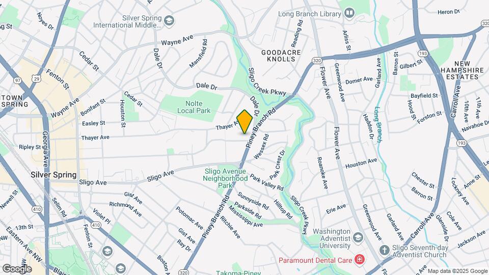 405 Silver Spring Ave, Unit Basement apartment Map and Location Details