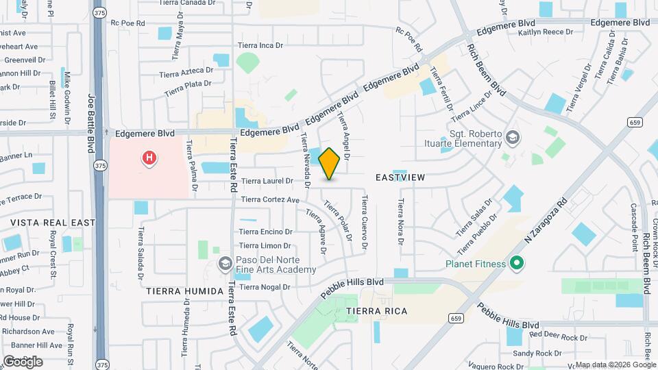 12625 Tierra Tigre Ave Map and Location Details