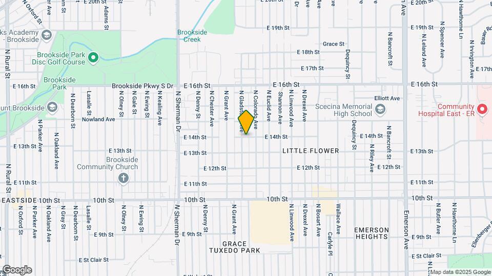 4205 E 14th St Map and Location Details