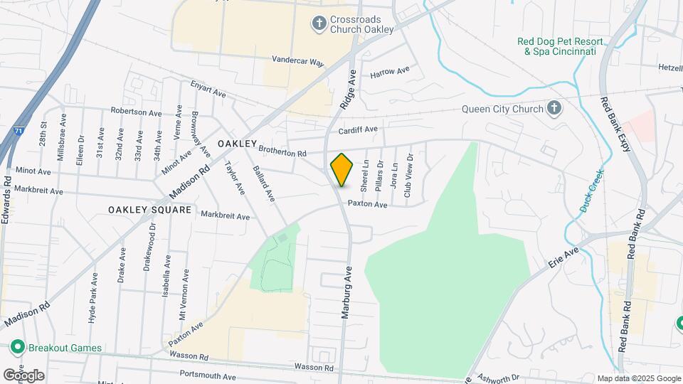 4190 Marburg Ave Map and Location Details