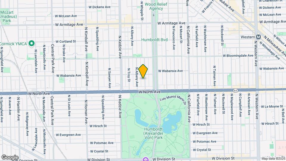 1634 N Whipple St Map and Location Details