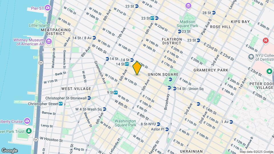 25 W 13th St Mapa y Detalles de la Ubicación